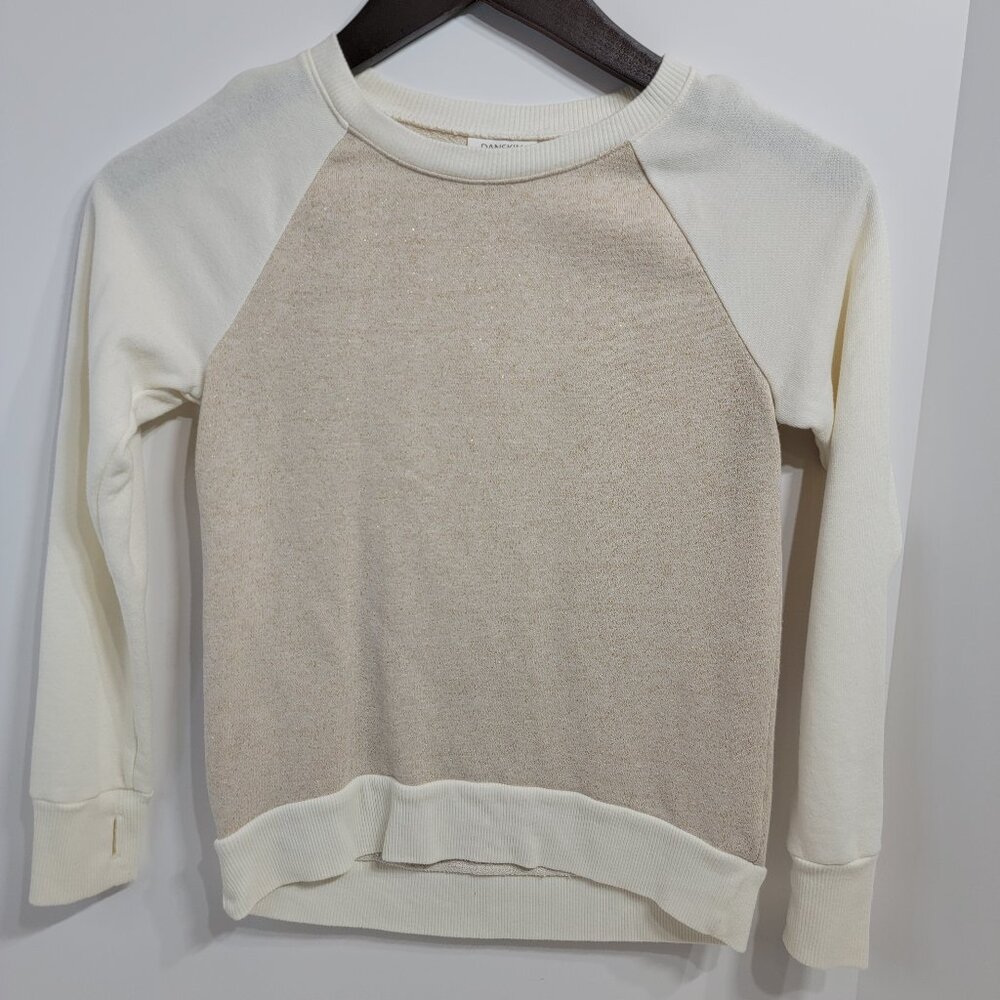 Girl's Danskin Now Cream and Gold Shirts & Tops